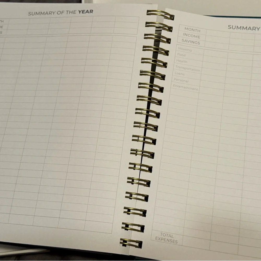 Clever Fox Budget Planner & Monthly Bill Organizer Expense Tracker Teal Green